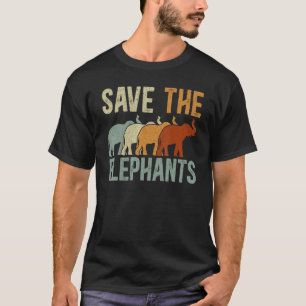 Save The Elephants Tusk Zoo Animal  Zookeeper T-Shirt