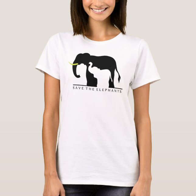 Save the Elephants (white) T-Shirt (Front)