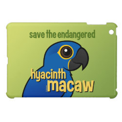 Save the Endangered Hyacinth Macaw Case Savvy iPad Mini Finish Case