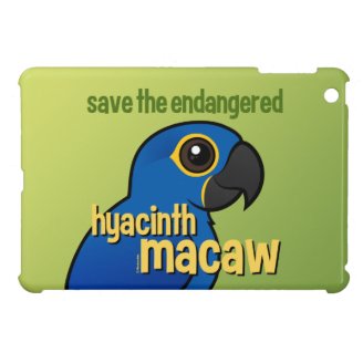 Save the Endangered Hyacinth Macaw Case Savvy iPad Mini Finish Case