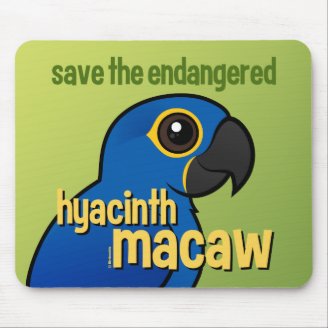 Save the Endangered Hyacinth Macaw Mousepad