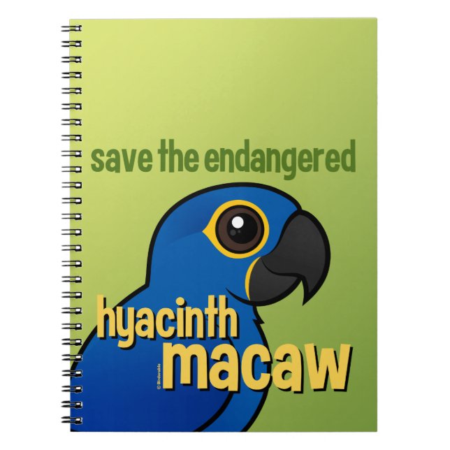 Save the Endangered Hyacinth Macaw Notebook (Front)