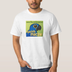 Save the Endangered Hyacinth Macaw Men's Crew Value T-Shirt