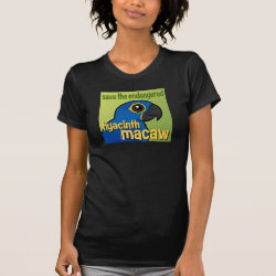 Save the Endangered Hyacinth Macaw Women's American Apparel Fine Jersey Short Sleeve T-Shirt