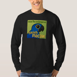 Save the Endangered Hyacinth Macaw Men's Basic Long Sleeve T-Shirt