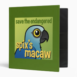 Save the Endangered Spix's Macaw Avery Signature Binder 8.5x11