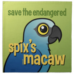 Save the Endangered Spix's Macaw Cloth Napkins (set of 4) dinner 20