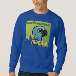 Save the Endangered Spix's Macaw Men's Basic Sweatshirt