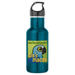 Save the Endangered Spix's Macaw Water Bottle (24 oz)