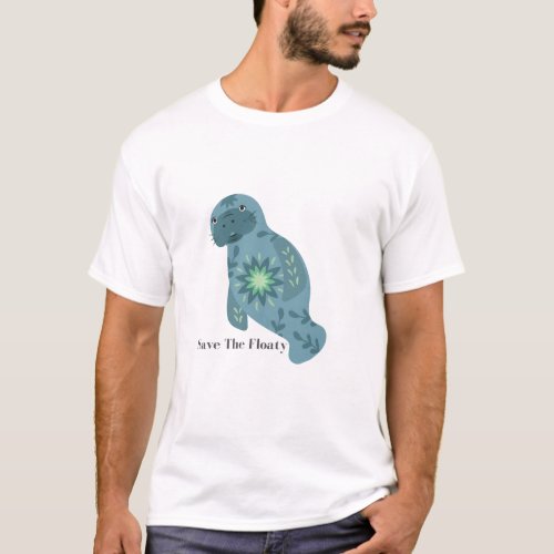 Save The Floaty Potatoes Funny Manatee Classic T_Shirt