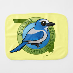 Save the Florida Scrub-Jay Burp Cloth