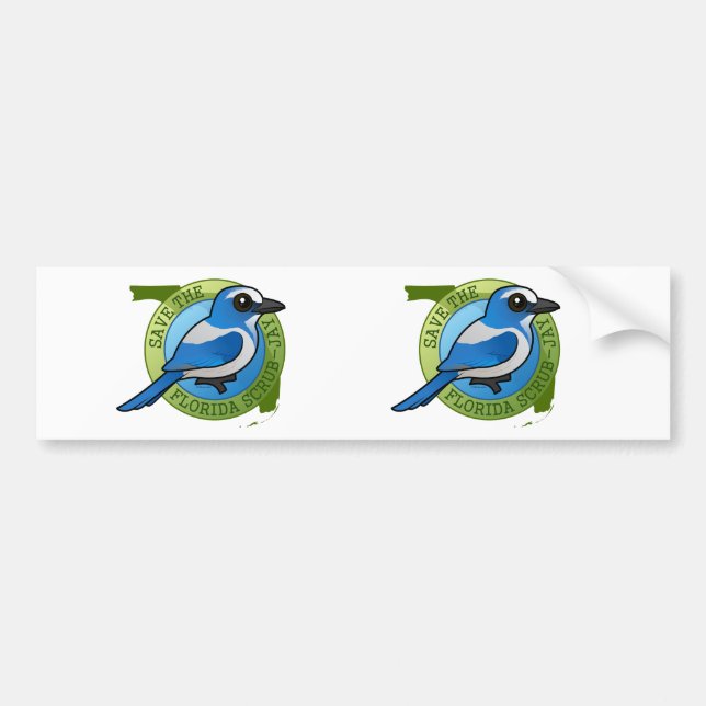 Save the Florida Scrub-Jay Bumper Sticker (Front)