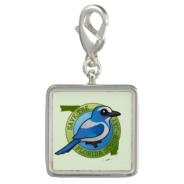 Save the Florida Scrub-Jay Charm (Front)