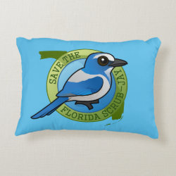 Save the Florida Scrub-Jay Brushed Polyester Accent Pillow