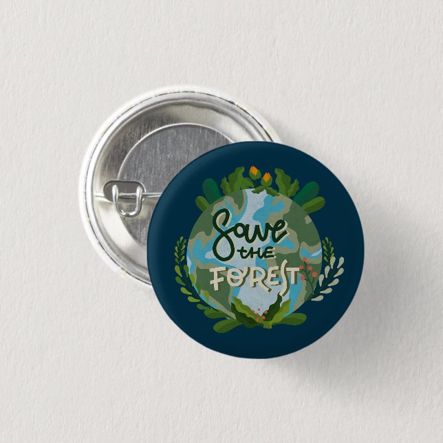 Save the Forest Button (Front & Back)