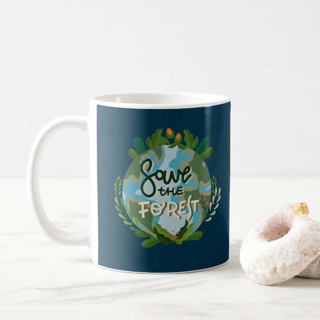 Save the Forest Coffee Mug (With Donut)
