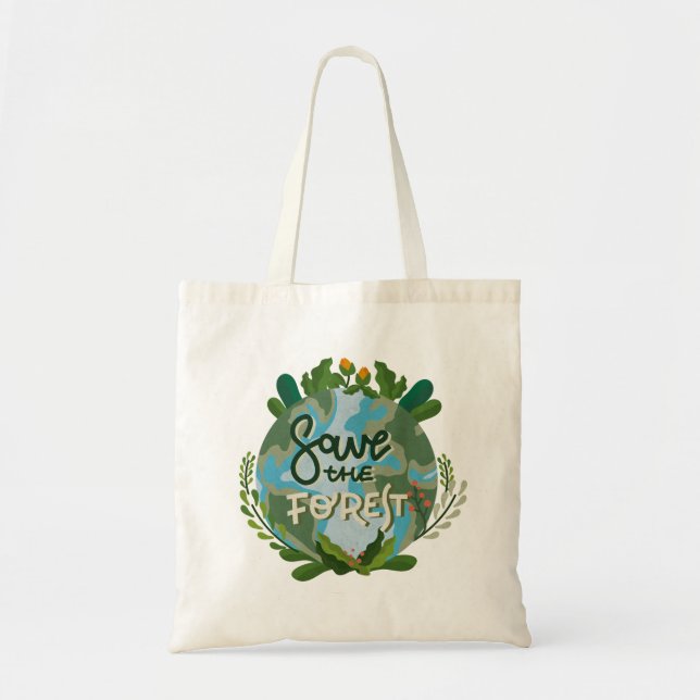 Save the Forest Tote Bag (Front)