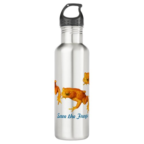 Save the Frogs Bright Orange An Extinct Toad Stainless Steel Water Bottle