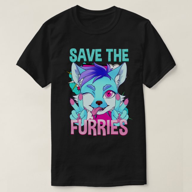 Save the Furries I Fandom  Cosplay 8 T-Shirt (Design Front)