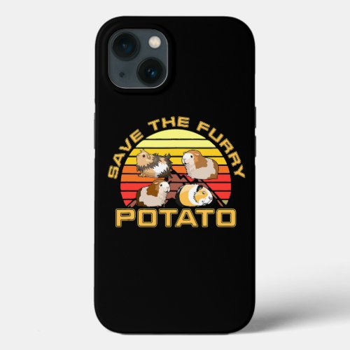 Save The Furry Potato Cute Guinea Pig Lover Funny  iPhone 13 Case