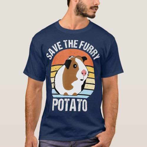 Save The Furry Potato Funny Guinea Pig  2 T_Shirt