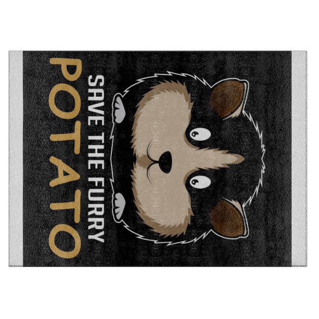 Save The Furry Potato | Gifts For Guinea Pig Lover Cutting Board (Front)