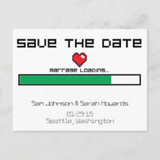 Save The Game - Video Game Style Announcement Postcard