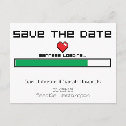 Save The Game _ Video Game Style Announcement Postcard