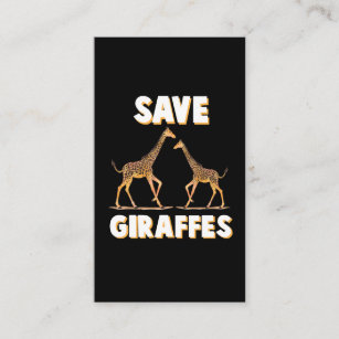 Save the Giraffes Safari Conservation Supporters Business Card