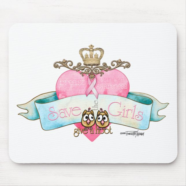 Save the Girls - Give a Hoot Mouse Pad (Front)