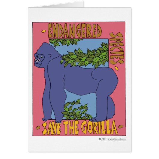 Save The Gorilla Cards (Front)