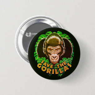 Save The Gorillas - Conservation Awareness Quote Button