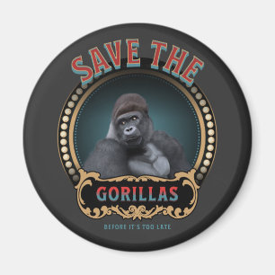 Save The Gorillas Endangered Species Magnet