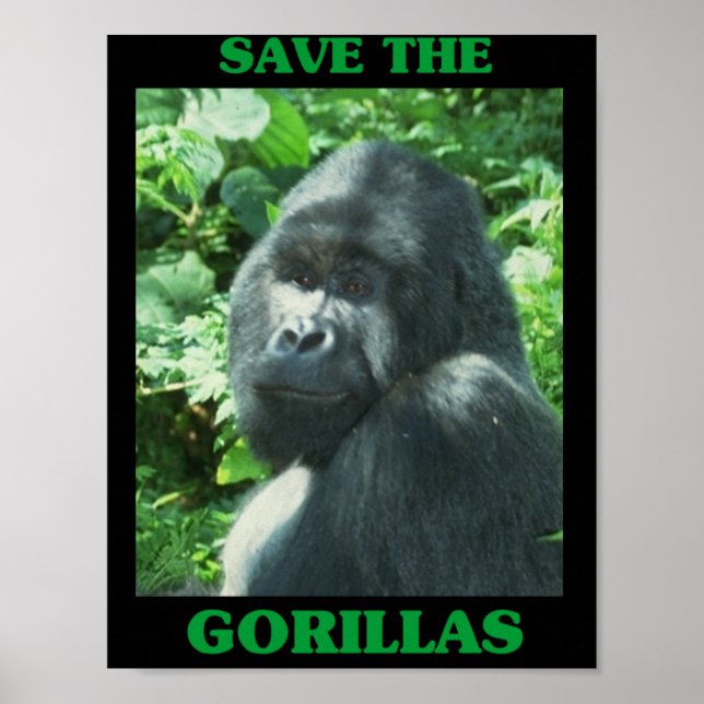 Save the Gorillas Poster (Front)