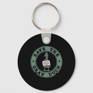 Save The Gray Duck Funny Animals Christmas Farm Lo Keychain
