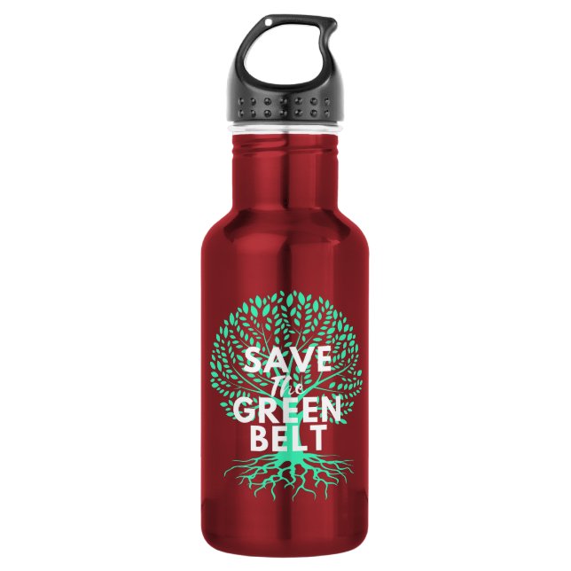 Save The Greenbelt Stainless Steel Water Bottle (Front)