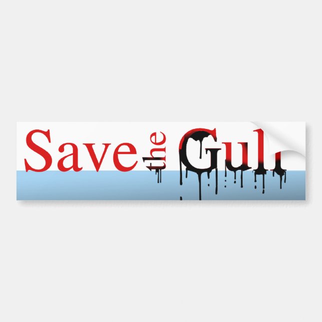 Save the Gulf Bumper Sticker (Front)
