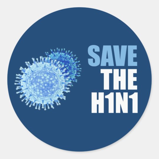 Save the H1N1 Swine Flu! Classic Round Sticker