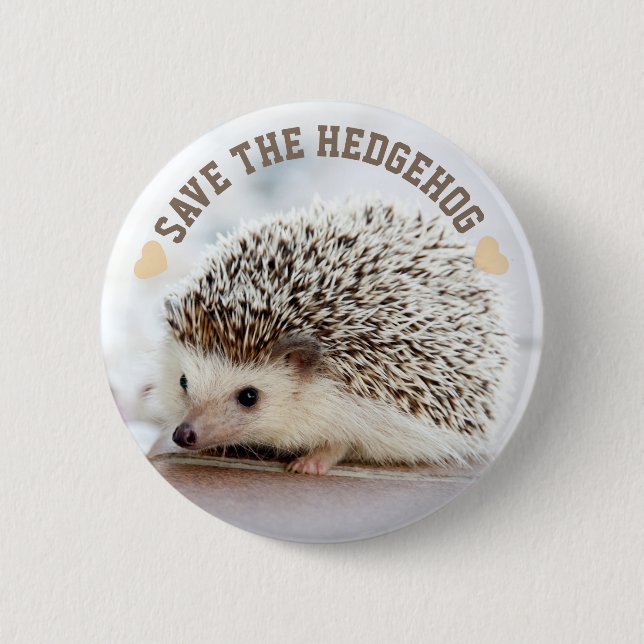 Save The Hedgehog Button (Front)