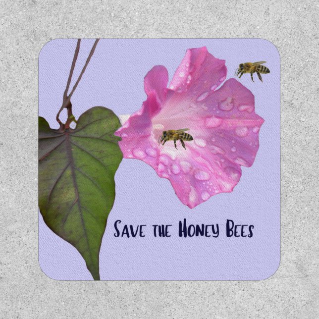 Save the Honey Bees with Morning Glory Patch (Front)