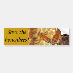 Save the honeybees! bumper sticker