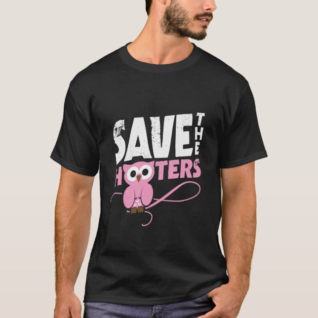 Save the hooters breast cancer T-Shirt (Front)