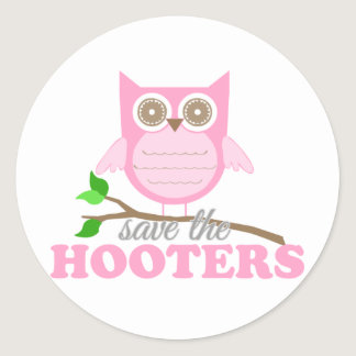 Save the Hooters Classic Round Sticker