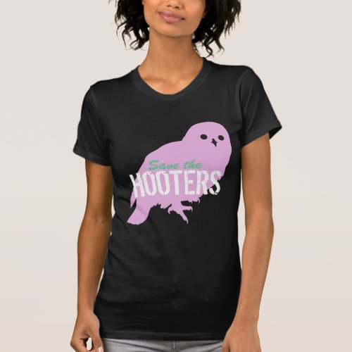 Save the Hooters Funny Breast Cancer Awareness T_Shirt