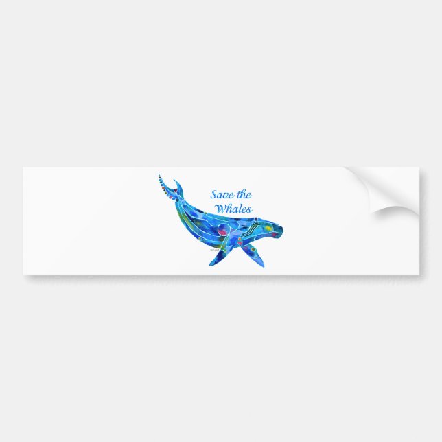 Save the Humpback Whale Bumper Sticker (Front)