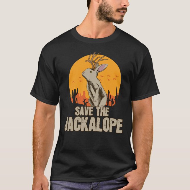 Save The Jackalope Mythical Mystical Creature Clas T-Shirt (Front)