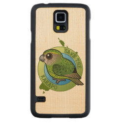 Save the Kakapo Carved ® Samsung Galaxy S5 Slim Wood Case