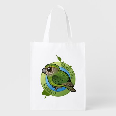 Save the Kakapo Reusable Grocery Bag