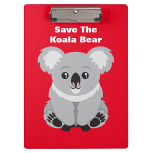 Save The Koala Bear Clipboard
