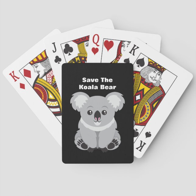Save The Koala Bear Poker Cards (Back)